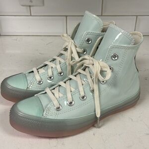 Converse Chuck Taylor All Star High 'Teal Tint Pink Foam' 166447C Women’s Size 6